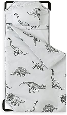 Wake In Cloud Grey Dino Cot Nap Mat