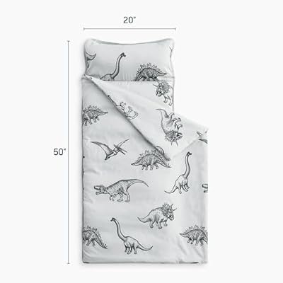 Grey Jurassic Dinosaur Nap Mat - view 2