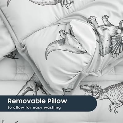 Grey Jurassic Dinosaur Nap Mat - view 4