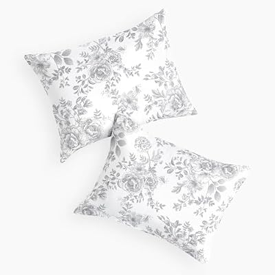 Grey Vintage Flower Pillowcases - view 2