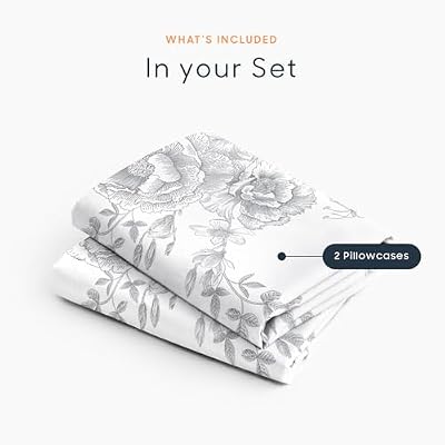 Grey Vintage Flower Pillowcases - view 4
