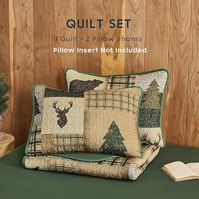 Lodge Bear and Deer Quilt Set - view 2
