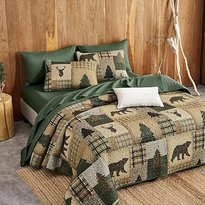 Lodge Bear and Deer Quilt Set - view 3