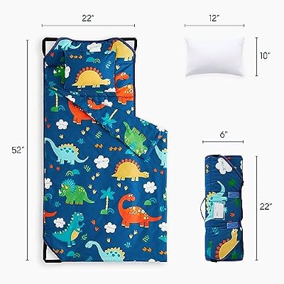 Navy Dinosaur Cot Nap Mat - view 2