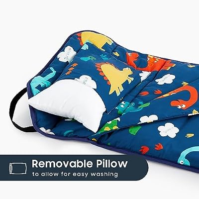 Navy Dinosaur Cot Nap Mat - view 4