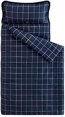 Navy Gingham Grid Nap Mat
