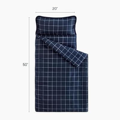 Navy Gingham Grid Nap Mat - view 2