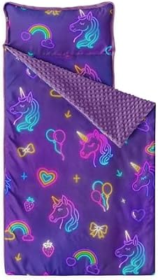 Neon Unicorn Minky Nap Mat