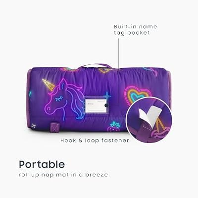 Neon Unicorn Minky Nap Mat - view 3