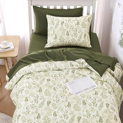 Olive Botanical Dorm Comforter Set - view 4