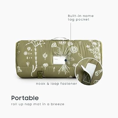 Olive Botanical Minky Nap Mat - view 3