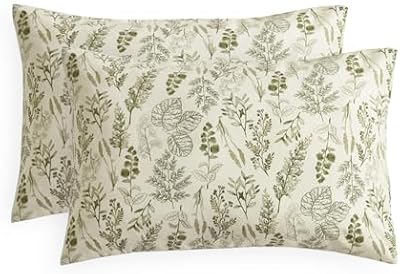 Olive Vintage Botanical Pillowcases