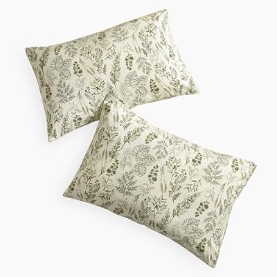 Olive Vintage Botanical Pillowcases - view 2