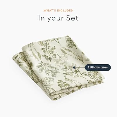 Olive Vintage Botanical Pillowcases - view 4