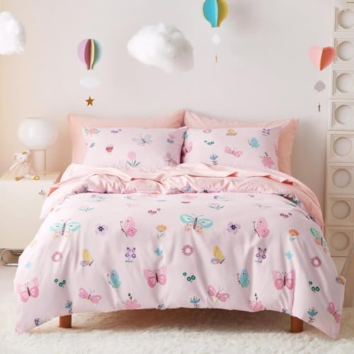 Wake In Cloud Pastel Butterfly Bedding Set (5-Piece)
