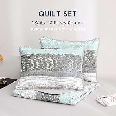 Patchwork Stripe Quilt Set - view 2