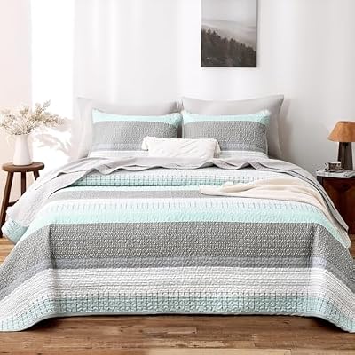 Patchwork Stripe Quilt Set - view 3