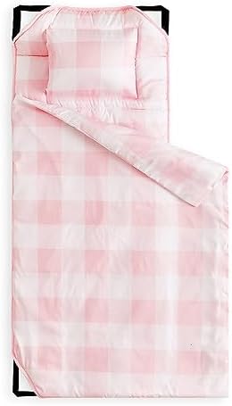 Wake In Cloud Pink Buffalo Check Cot Nap Mat