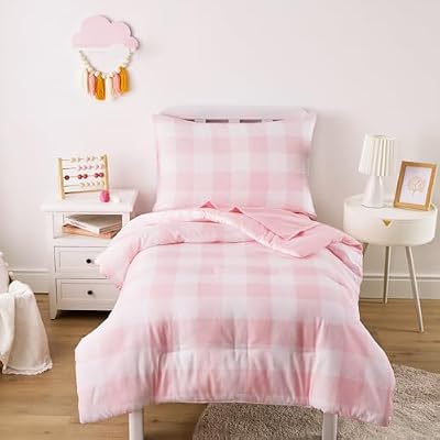 Pink Buffalo Check Toddler Bedding Set