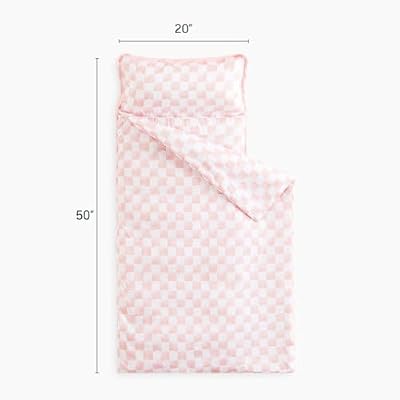 Pink Checkered Plaid Nap Mat - view 2