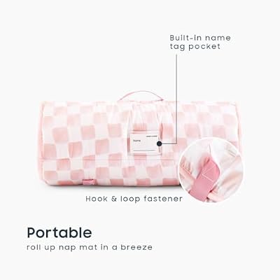 Pink Checkered Plaid Nap Mat - view 3
