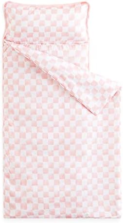 Wake In Cloud Pink Checkered Plaid Nap Mat