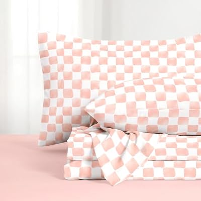 Pink Gingham Sheet Set