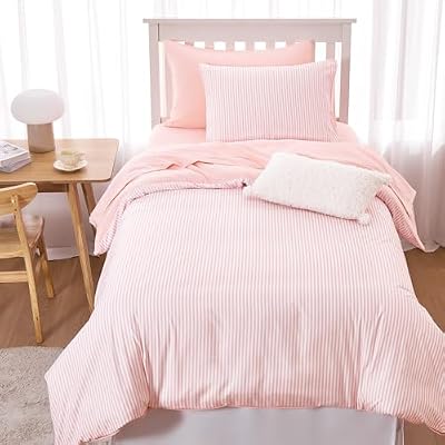 Pink Ticking Pinstripe Comforter Set - view 3