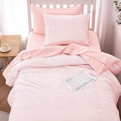 Pink Ticking Pinstripe Comforter Set - view 4