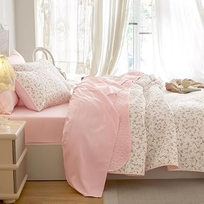 Pink Tiny Flower Quilt Set - view 4