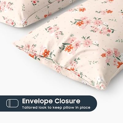 Polka Dot Floral Cotton Pillowcases - view 3