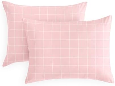Wake In Cloud Preppy Grid Pillowcases (Set of 2)