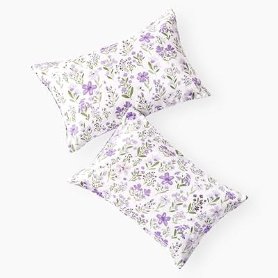 Purple Botanical Flower Pillowcases - view 2