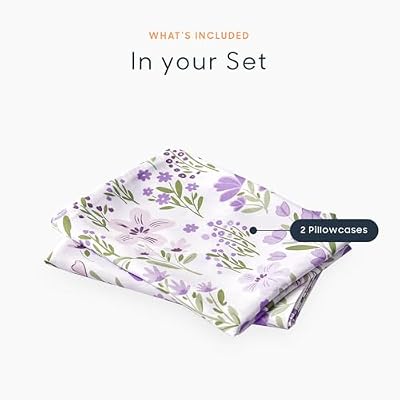 Purple Botanical Flower Pillowcases - view 4