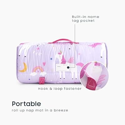Purple Unicorn Rainbow Minky Nap Mat - view 3