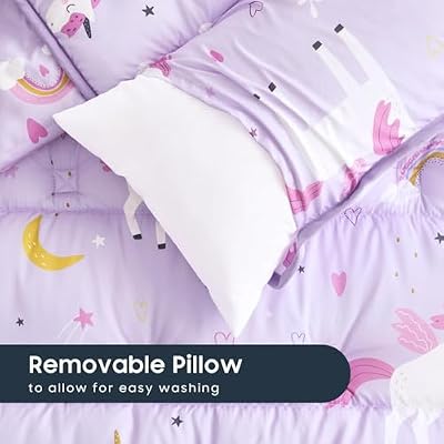 Purple Unicorn Rainbow Minky Nap Mat - view 4