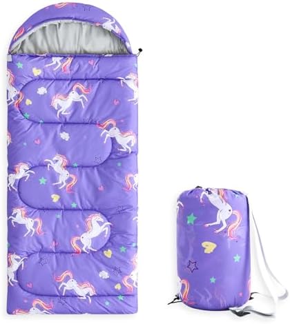 Wake In Cloud Purple Unicorn Star Sleeping Bag