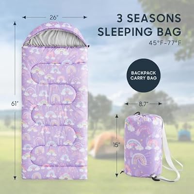 Rainbow Cloud Kids Sleeping Bag - view 2