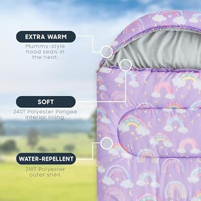 Rainbow Cloud Kids Sleeping Bag - view 3