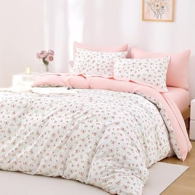 Red Watercolor Floral Comforter Set - view 4