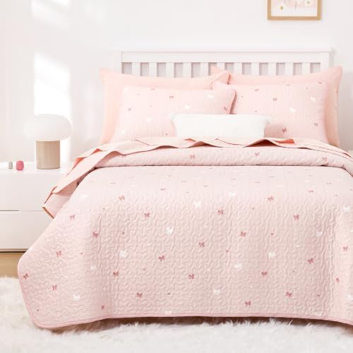 Wake In Cloud Ribbon Bow Quilt Set