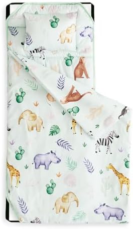 Wake In Cloud Safari Animals Cot Nap Mat