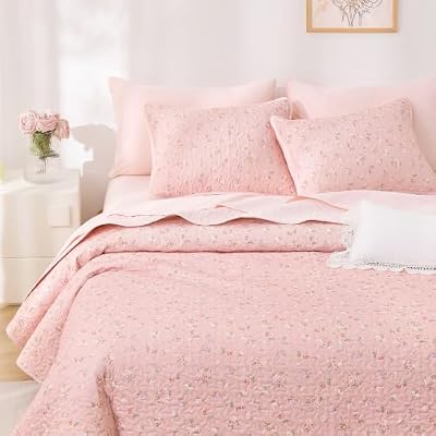 Shabby Chic Rose Cotton Quilt Set