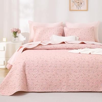 Shabby Chic Rose Cotton Quilt Set - view 3