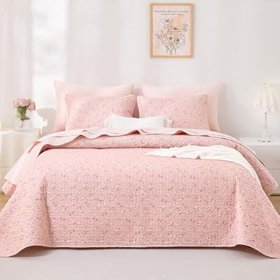 Shabby Chic Rose Cotton Quilt Set - view 4