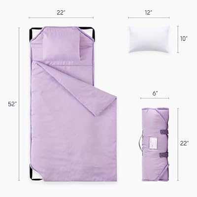 Solid Lilac Cot Nap Mat - view 2