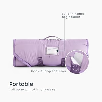 Solid Lilac Cot Nap Mat - view 4