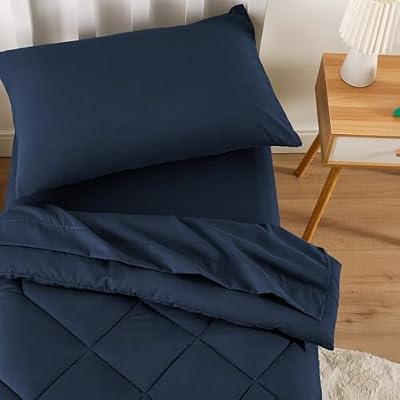 Solid Navy Toddler Bedding Set (4-Piece) - view 3