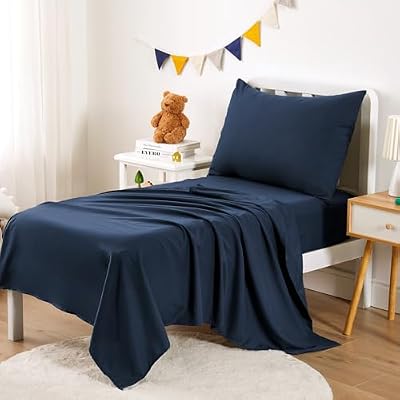 Solid Navy Toddler Bedding Set (4-Piece) - view 4
