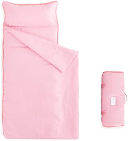 Wake In Cloud Solid Pink Toddler Nap Mat